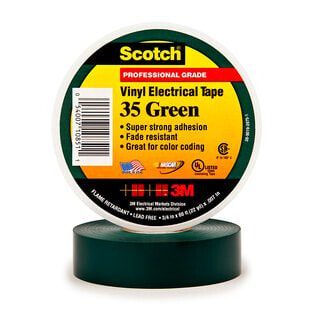 3M 35-GREEN-3/4 - Green - Marking - PVC - UL - CSA - RoHS 2011/65/EU - 105 °C - 20.1 m
