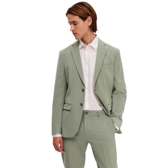 SELECTED Corby Seersucker Slim Fit Blazer