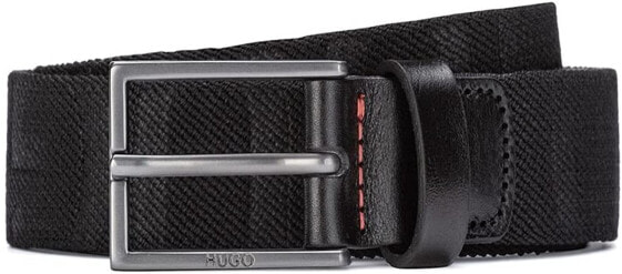 HUGO Gild-Tape_SZ30 Stretch Belt with Hugo Logo Black