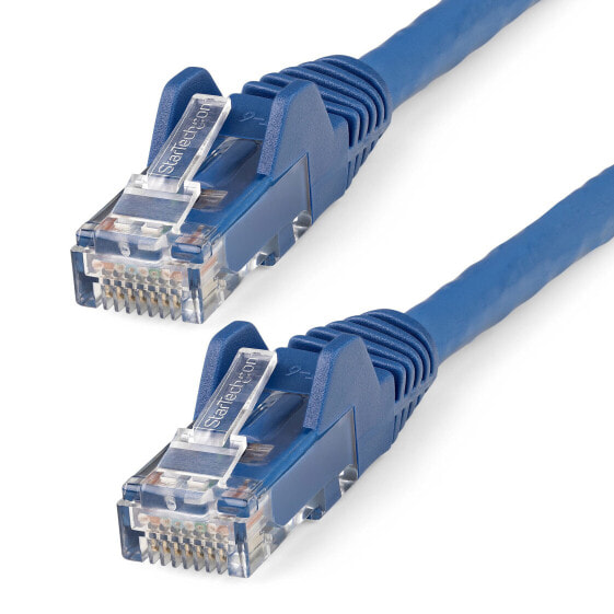StarTech.com 1m CAT6 Ethernet Cable - LSZH (Low Smoke Zero Halogen) - 10 Gigabit 650MHz 100W PoE RJ45 10GbE UTP Network Patch Cord Snagless with Strain Relief - Blue - CAT 6 - ETL Verified - 24AWG - 1 m - Cat6 - U/UTP (UTP) - RJ-45 - RJ-45