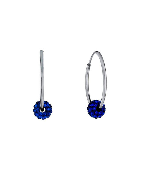 Crystal Ball Small Hoop Earrings, 0.82", Created for Macy's