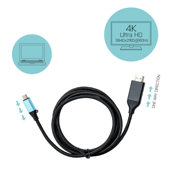 Адаптер USB-C HDMI 4K / 60 Гц 150 см - 1.5 м - USB Type-C - HDMI - Мужской - Мужской - 3860 х 2160 пикселей - I-Tec