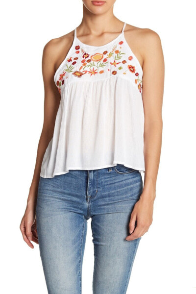 ALLISON NEW YORK Embroidered Swing Tank Top Sz. Small (White) 151977