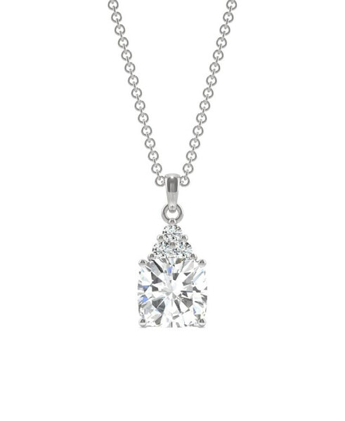 Charles & Colvard moissanite Cushion Pendant 1-3/4 ct. t.w. Diamond Equivalent in 14k White Gold