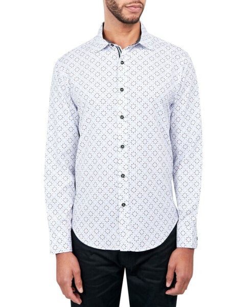 Рубашка мужская Society of Threads с геометрическим принтом, Regular-Fit, Non-Iron, Performance Stretch