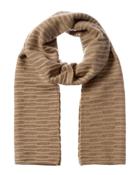 Hannah Rose Tree Bark Stitch Cashmere Scarf Women's Brown