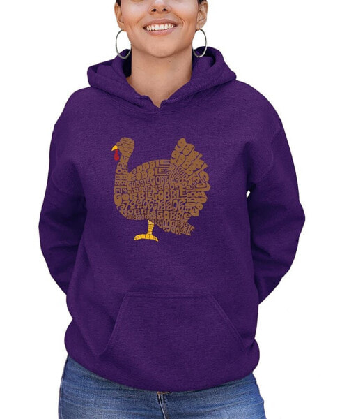 Women's Thanksgiving Word Art Hooded Sweatshirt