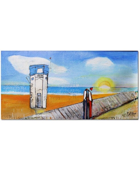William DeBilzan Lagune Beach Lifeguard 12"x24"x2" Gallery-Wrapped Canvas Wall Art