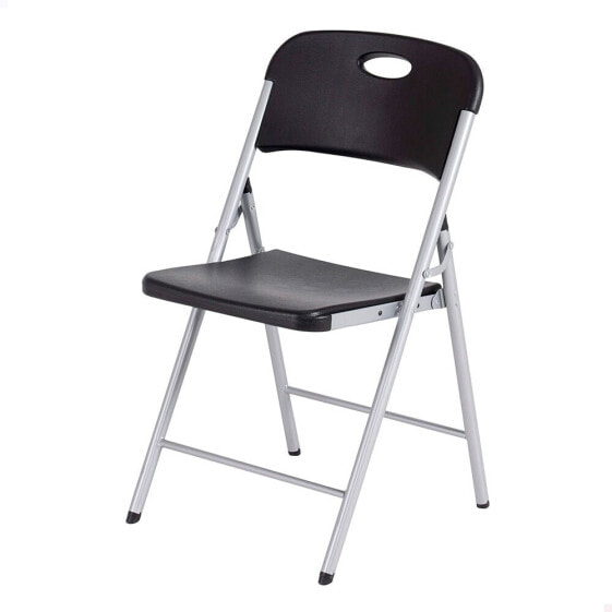 Складной стул Lifetime черный из пластика 50x48.5x84 см