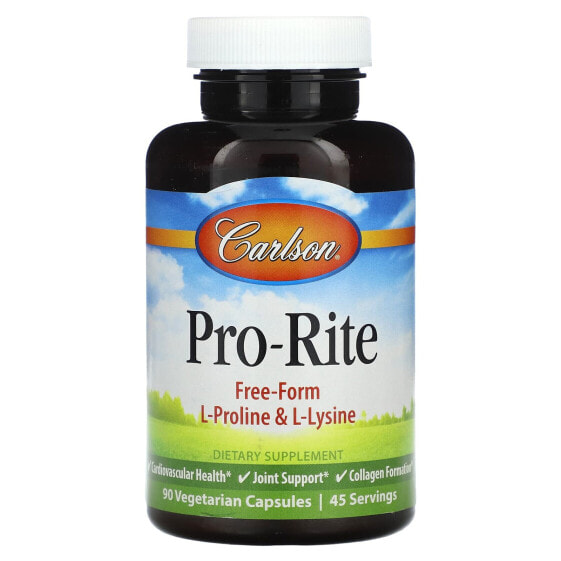 БАД аминокислоты Carlson Pro-Rite, 90 вегетарианских капсул