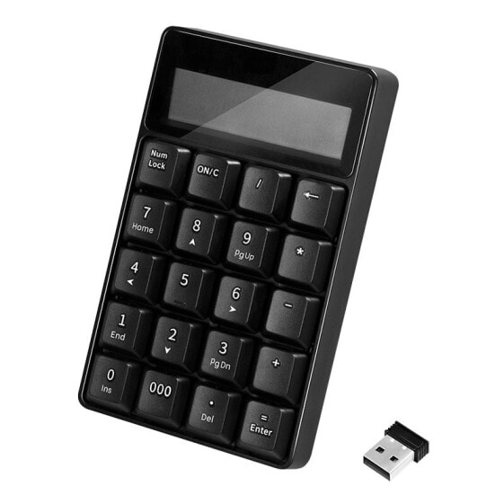 LogiLink ID0199, RF Wireless, Notebook, 2.4 GHz, 10 m, Black, CE