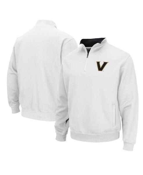 Куртка мужская с молнией на четверть Colosseum White Vanderbilt Commodores Tortugas