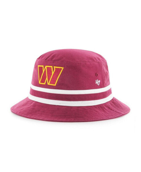 Men's Burgundy Washington Commanders Striped Bucket Hat