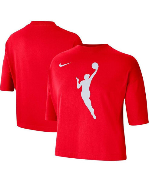 Women's Red WNBA Logowoman Team 13 Cropped Boxy T-shirt