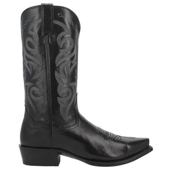 Dan Post Boots Milwaukee Embroidered Snip Toe Cowboy Mens Black Casual Boots DP