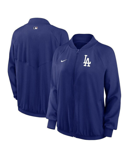 Куртка-свитшот женская Nike "Royal Los Angeles Dodgers Authentic Collection Team Raglan Performance Full-Zip"
