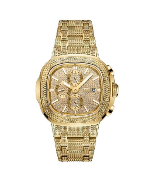 Men's Diamond (1/5 ct. t.w.) Watch in 18k Gold-plated Stainless-steel Watch 48mm