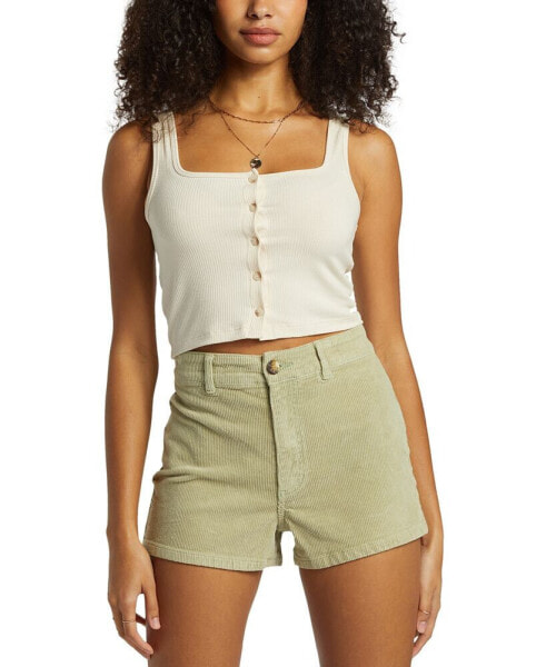 Juniors' Free Fall High-Rise Corduroy Shorts