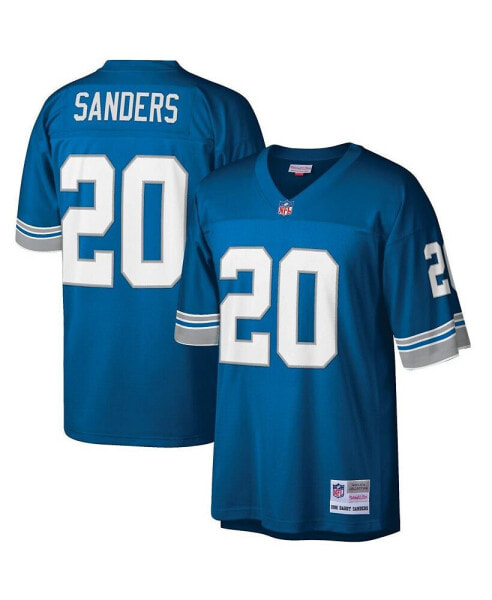 Men's Barry Sanders Blue Detroit Lions Big and Tall 1996 Retired Player Replica Jersey