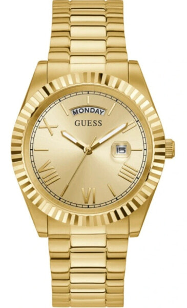 Guess Herrenuhr Connoisseur Edelstahl Farbe Gold GW0265G2