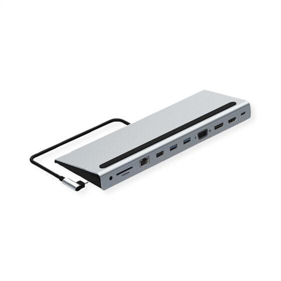 ROTRONIC-SECOMP USB 3.2 Gen 2 Typ C Multiport Docking Station 4K HDMI/DP VGA USB Card Reader PD - Audio/Multimedia - Digital