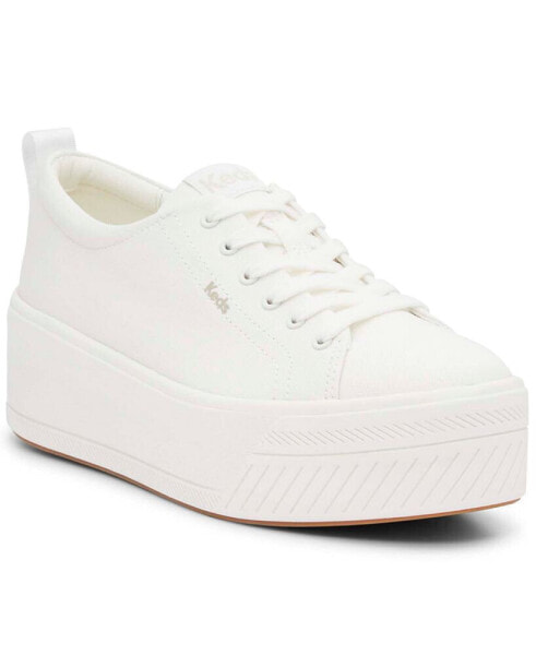 Women's Skyler Canvas Lace-Up Platform Casual Sneakers from Finish Line