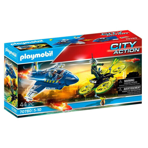 Фигурка Playmobil Полицейский самолет: Погоня за дроном.