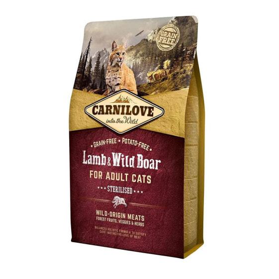 CARNILOVE 2kg food for sterilized cats with boar and lamb