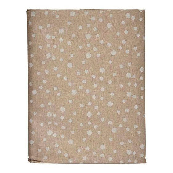 Tablecloth Jacquard Spots Beige (140 x 180 cm)