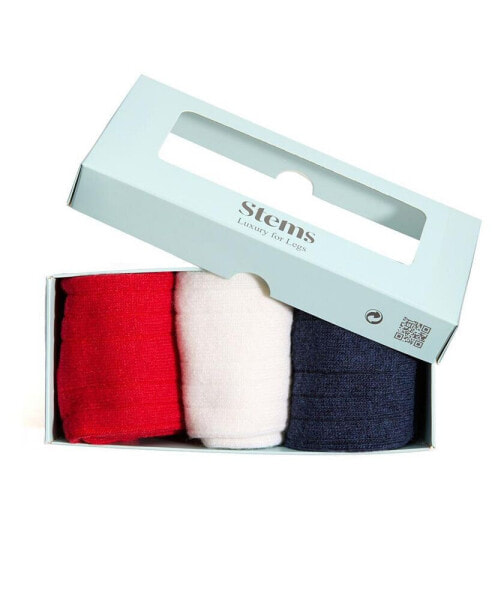 Носки из кашемира Stems Lux, набор из трех пар