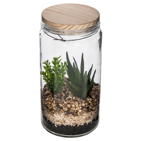 Terrarium mit künstlicher Pflanze