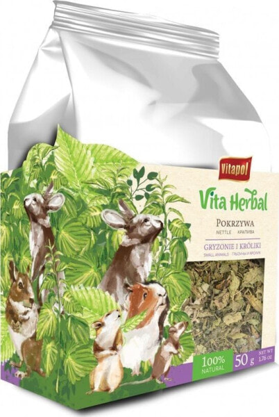 Сено с покрыным листом Vitapol Vita Herbal для грызунов и кролика 50 г