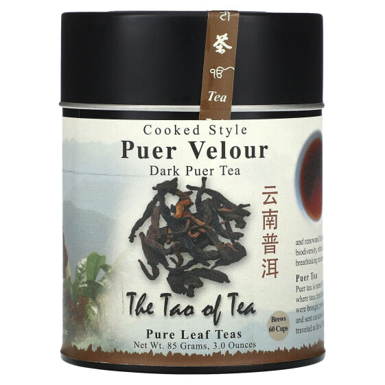 The Tao of Tea, Cooked Style Puer Velour, темный чай пуэр, 85 г (3 унции)
