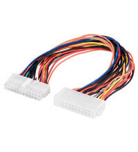 Wentronic Power extension cable - 0.3m - 0.3 m - 24P - Male - Female - Multicolour