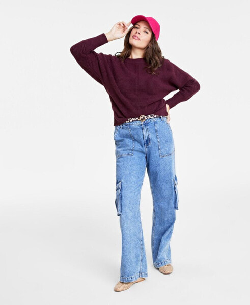 Women's Dolman-Sleeve Crewneck Sweater, Created for Macy's
