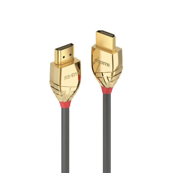 Lindy 1m Ultra High Speed HDMI Cable - Gold Line - 1 m - HDMI Type A (Standard) - HDMI Type A (Standard) - 48 Gbit/s - Grey