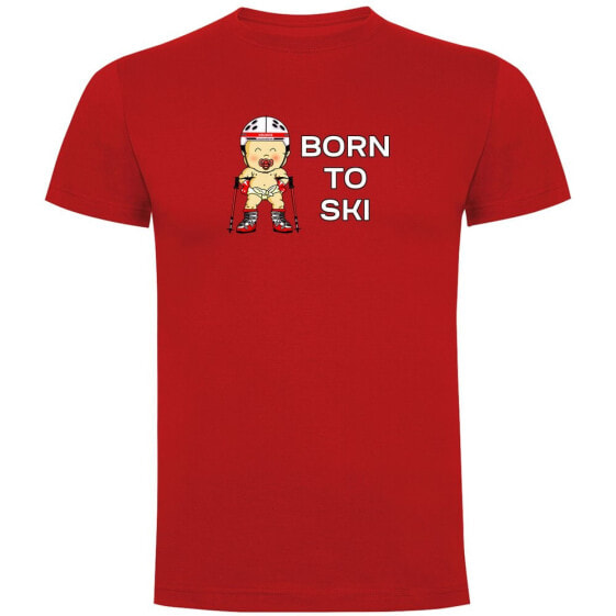 KRUSKIS Born To Ski short sleeve T-shirt