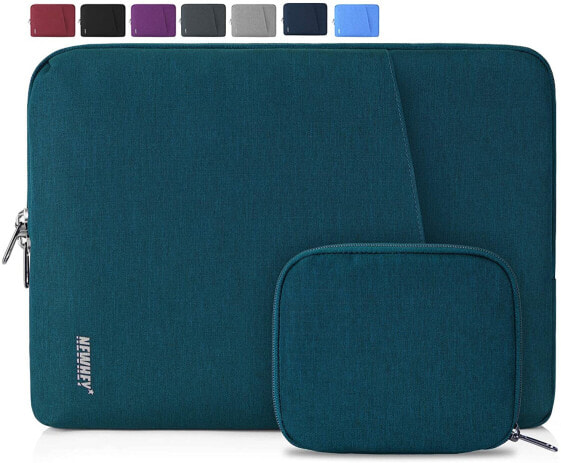 NEWHEY Laptop Sleeve 13 Inch Shockproof Laptop Notebook Bag Case Waterproof Protective Sleeve Case Compatible 13-13.3 with Small Case Teal