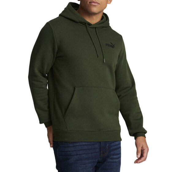 Puma Essentials Embroidery Logo Hoodie Mens Green Casual Outerwear 84680831