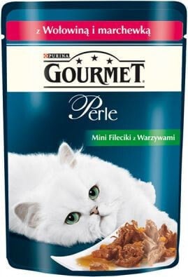 Nestle GOURMET PERLE 85g sasz.Wołowina z marchewką