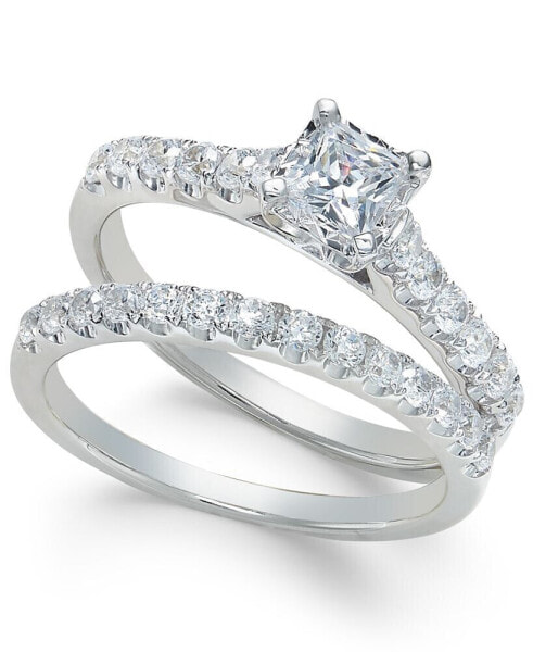 Кольцо Macy's Diamond Princess Bridal Set