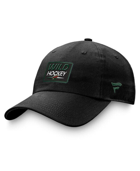 Men's Black Minnesota Wild Authentic Pro Prime Adjustable Hat