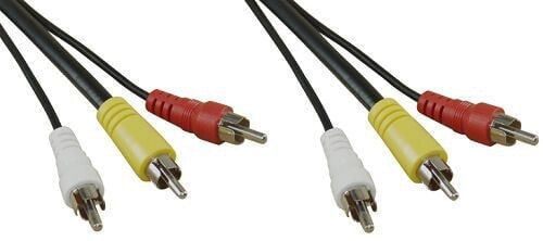 InLine AV Cable 3x RCA male / male 0.5m
