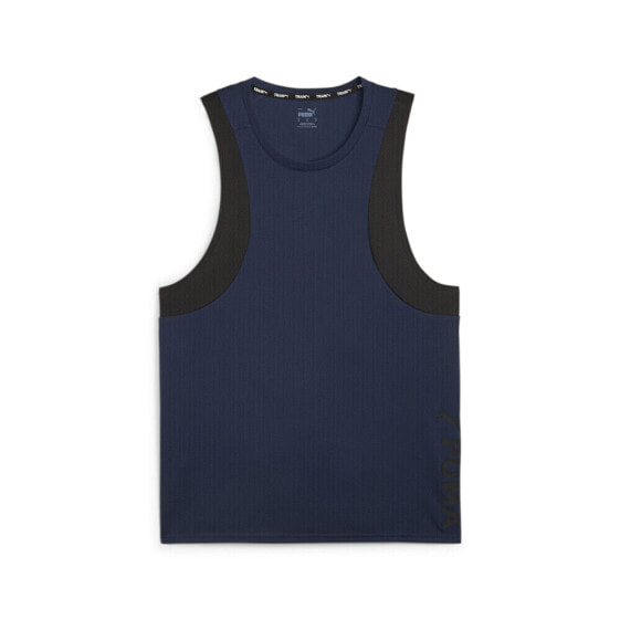 Puma Fit Ultrabreathe Crew Neck Athletic Tank Top Mens Blue Casual Athletic 524