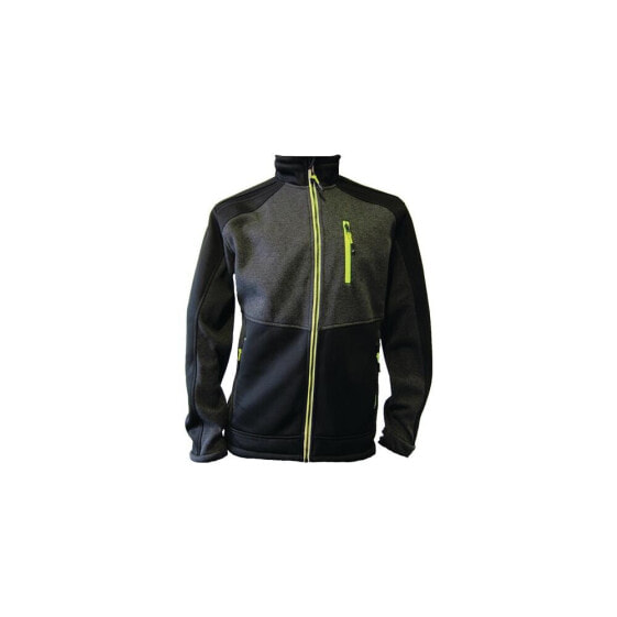 Terrax Strickfleecejacke Größe XXL dunkelgrün/schwarz/lime