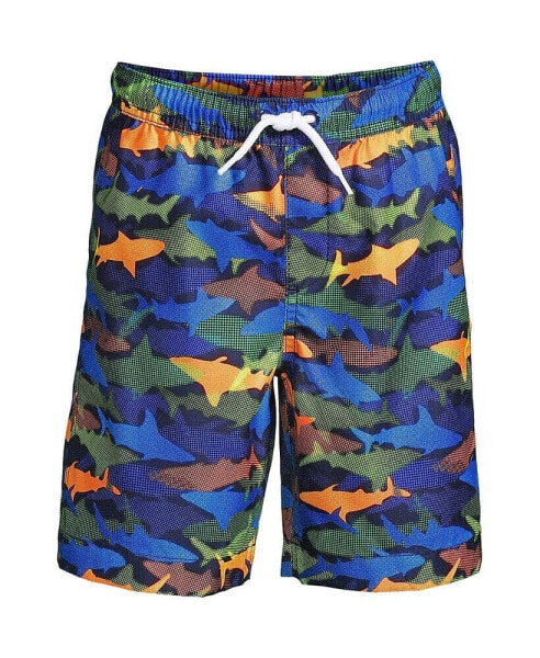 Boys Printed Swim Trunks