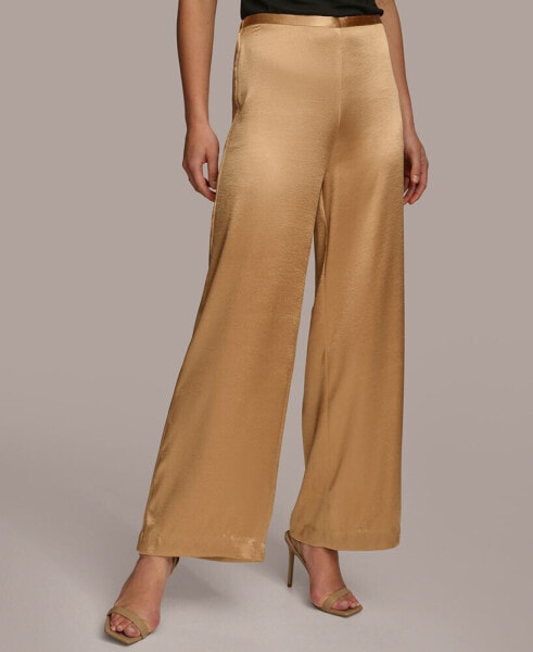 Women's Wide-Leg Satin Pants