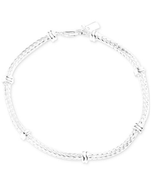Herringbone Link Chain Bracelet in Sterling Silver