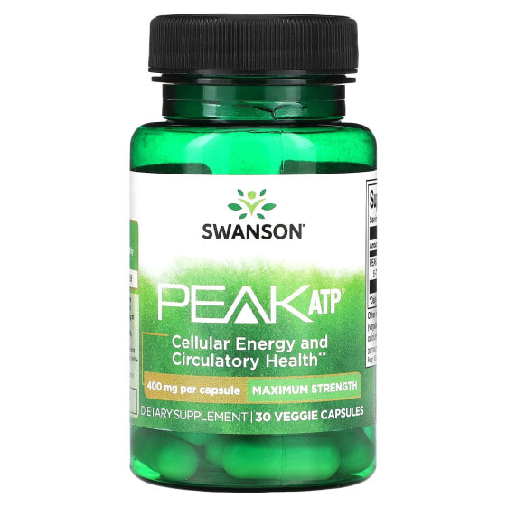 Peak ATP, Maximum Strength, 400 mg, 30 Veggie Capsules