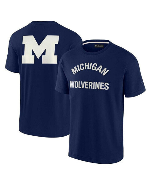 Men's and Women's Navy Michigan Wolverines Super Soft Short Sleeve T-shirt